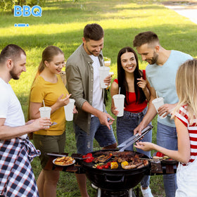 LEIFEOSH snap-on lid prevents spills during gatherings.