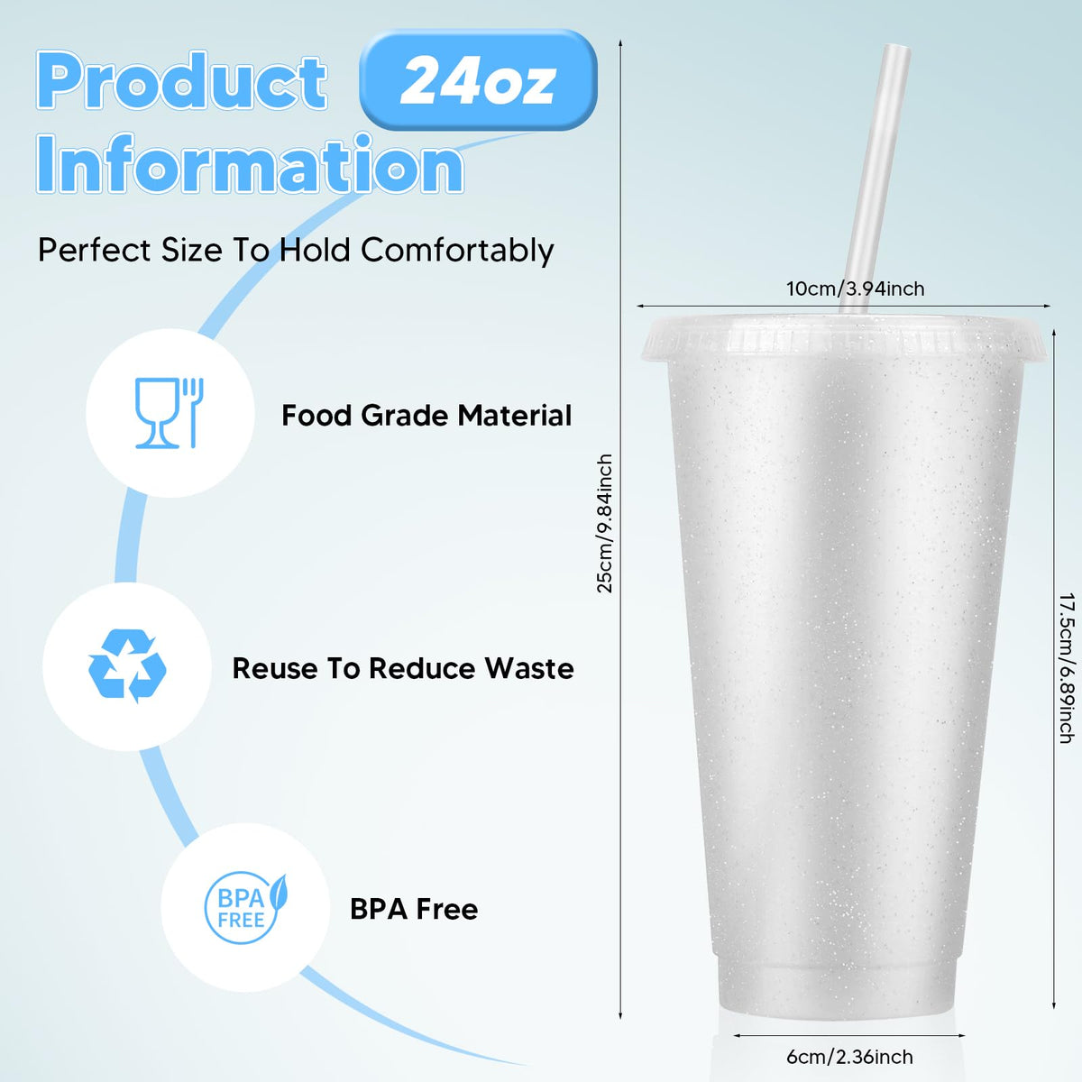 LEIFEOSH white 24oz tumbler with close-up lid for spill-resistant sipping.