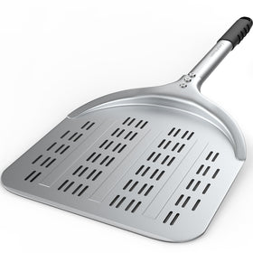 Leightszen pizza peel 12-inch perforated surface for flour removal and easy transfer