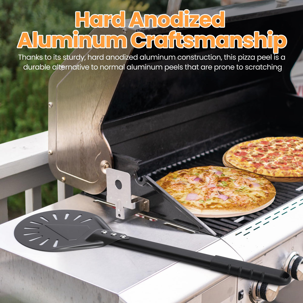 Leightszen pizza turning peel easy-clean design for quick maintenance.