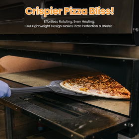 Leightszen pizza turning peel ventilated crust design supports even cooking.