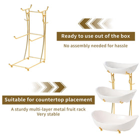 Leijosya Gold stand elevates dessert display with modern touch