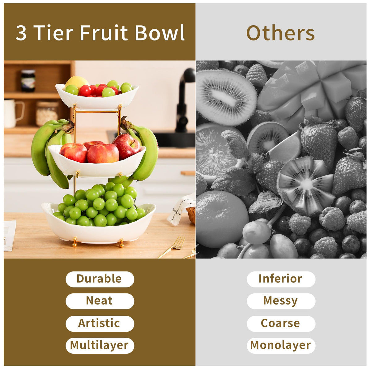 Leijosya Premium white ceramic bowls showcase snacks in style