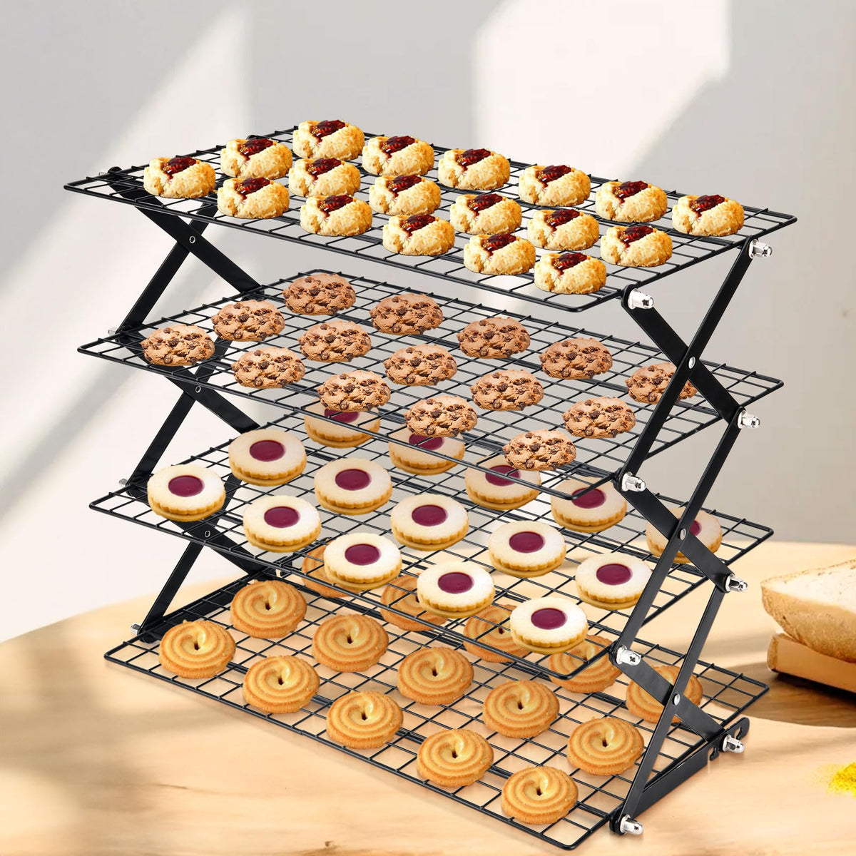 LEIMO KPARTS Folding Cooling Grid folded for compact kitchen storage