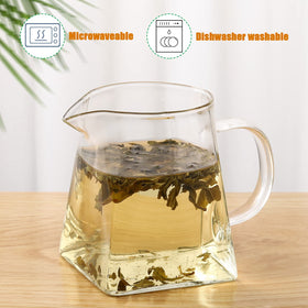 Leinuosen microwave-safe glass creamer pitcher, easy to heat and clean.