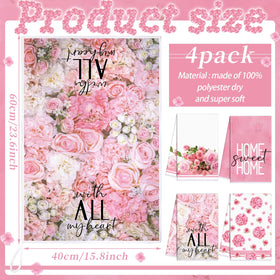 Leinuosen pink rose pot holders set highlights heat protection in busy kitchens.