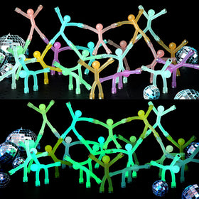 Leitee glow humanoid magnets in green brighten fridge decor and playful display.