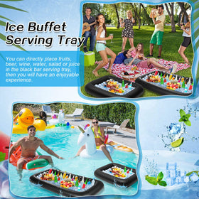 Leitee ice bar drain plug enables easy liquid removal.
