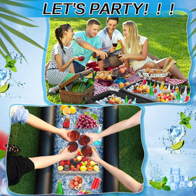 Leitee party cooler set folds for simple storage after use.