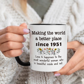 LEJIAJINW 1951 mug is a thoughtful gift idea for moms, grandmas, and coworkers.