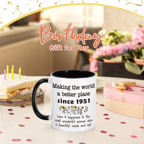 LEJIAJINW back in 1951 mug adds conversation starter to any kitchen.