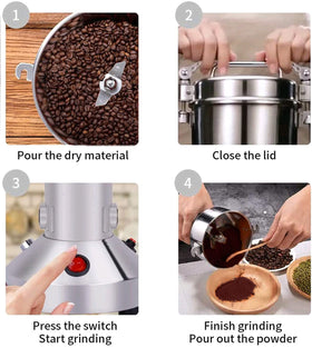 LEJIEYIN grain mill snap-on cover enables safe, easy operation.
