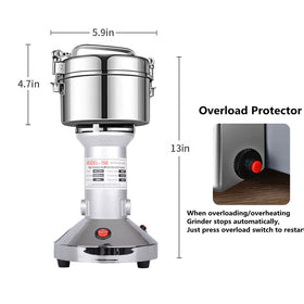 LEJIEYIN grain mill triple blade system produces consistent powder textures.