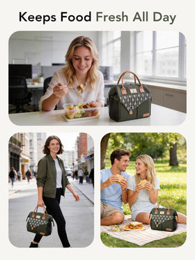 Lekesky lunch bag with leakproof lining demonstrates mess-free transport.