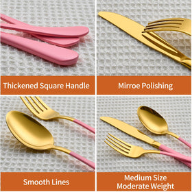 Lekoton gold dinner spoons with smooth finish for family meals.