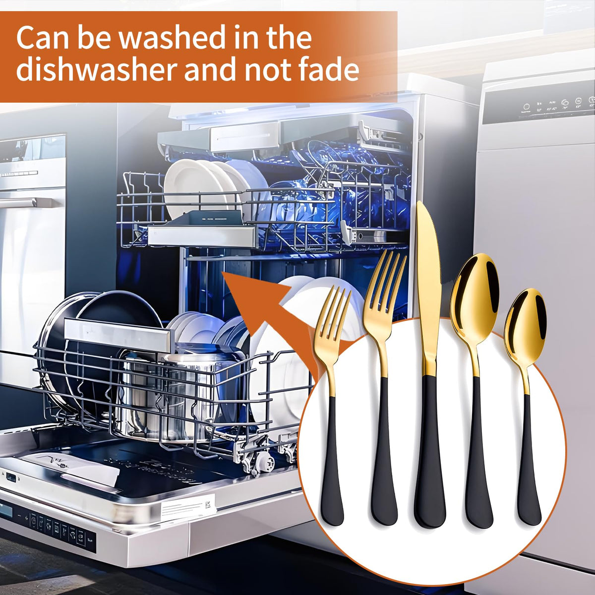 Lekoton flatware is dishwasher-safe for effortless cleaning.