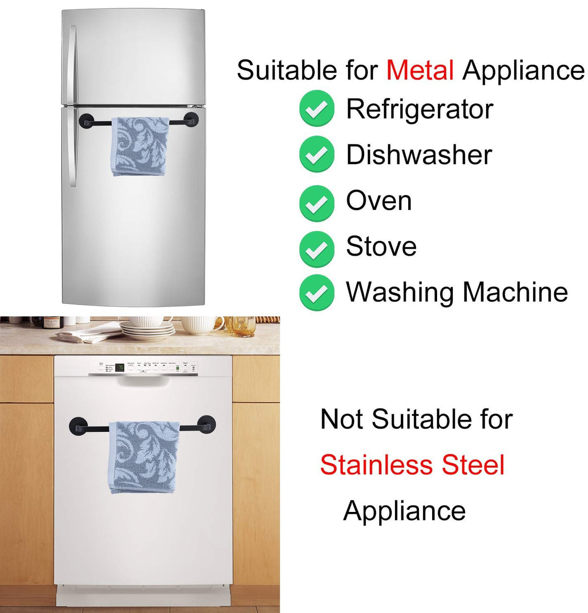 LEKUSHA allows easy repositioning by lifting and reattaching on metal surfaces
