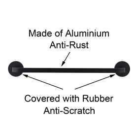 13.1-inch LEKUSHA towel bar length keeps towels reachable without obstruction