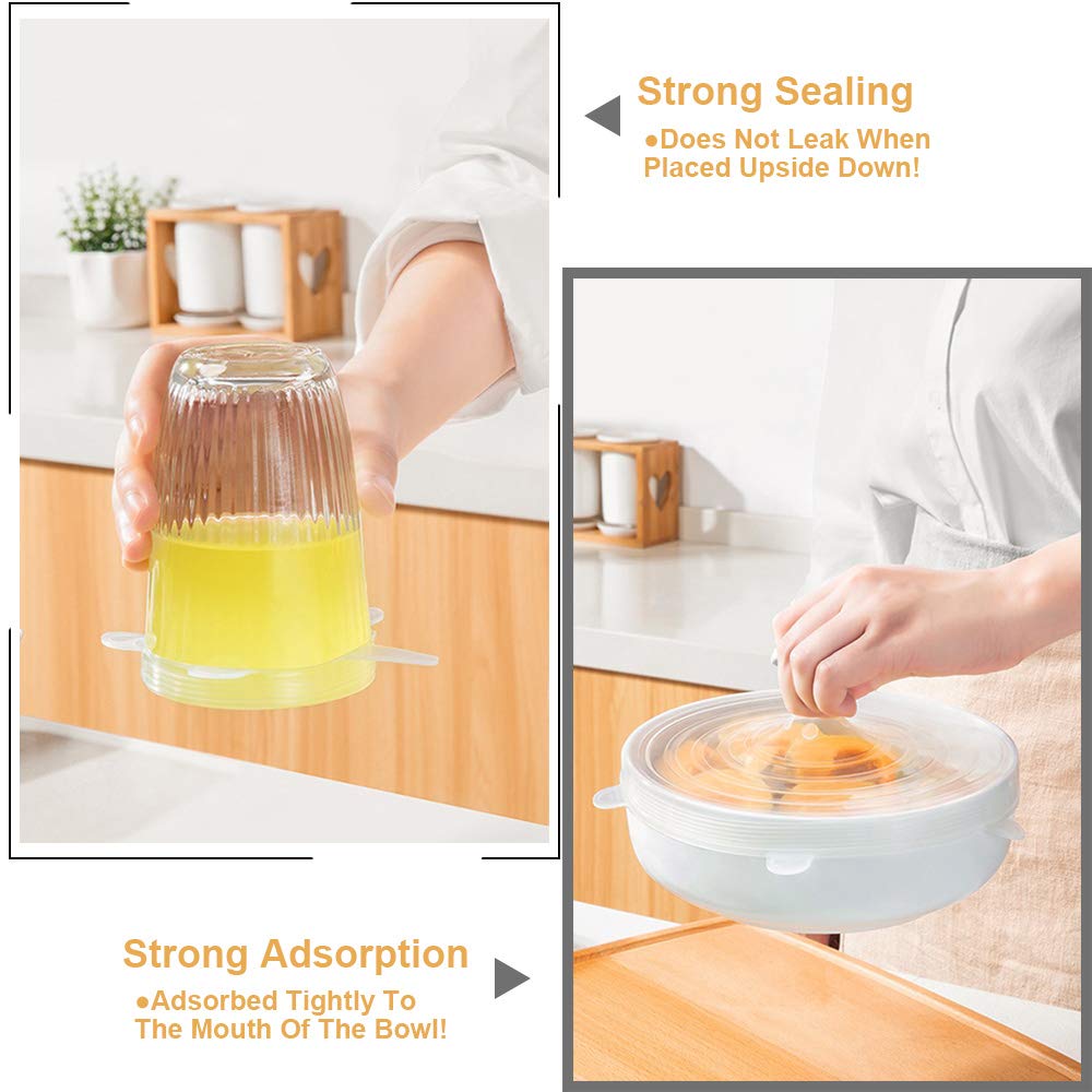 LELE LIFE lid with strong adsorption ensures a snug seal on containers.