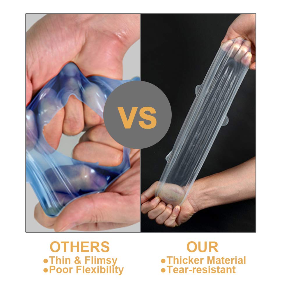 LELE LIFE thick silicone lid resists tearing for durable reuse.