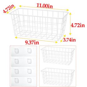 LeleCAT adhesive wire basket mounted on door for clutter-free storage