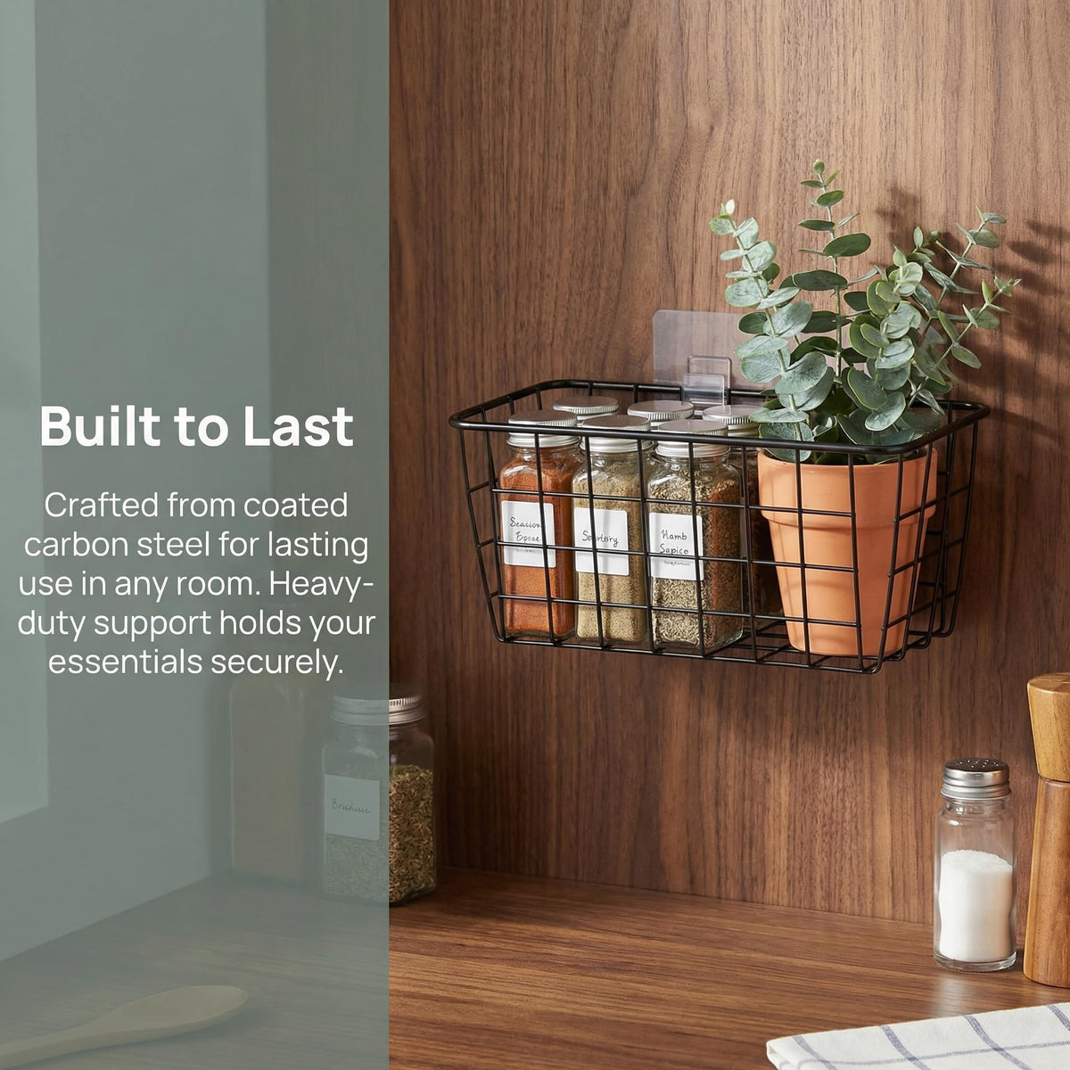 LeleCAT no-drill door organizer keeps cleaning supplies organized