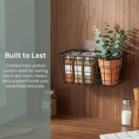 LeleCAT no-drill door organizer keeps cleaning supplies organized
