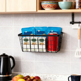 LeleCAT cabinet-door organizer declutters kitchen and bath surfaces.