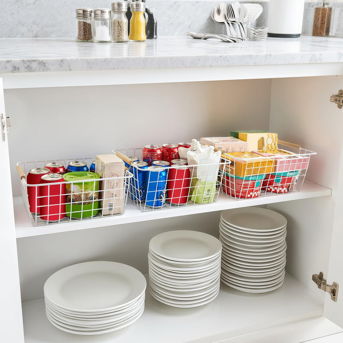 LeleCAT closet storage baskets maximizing shelf space