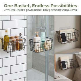 LeleCAT easy-remove adhesive basket works on smooth surfaces