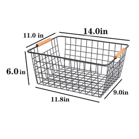 LeleCAT multipurpose storage basket ideal for shelves, closets, and toy storage.