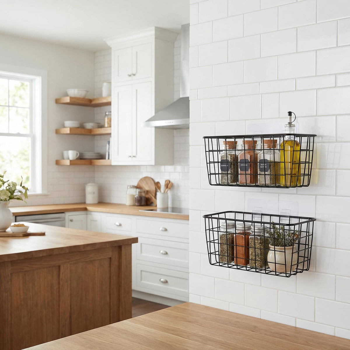 LeleCAT quick-install basket for pantry, bathroom or RV storage