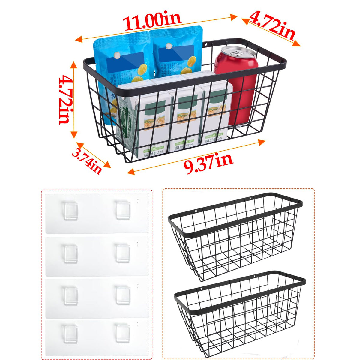 LeleCAT wall-mount basket on door keeps toiletries within easy reach.