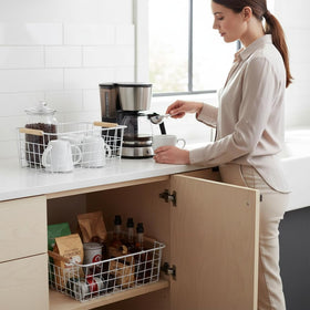 LeleCAT baskets used for closet organization and space optimization.