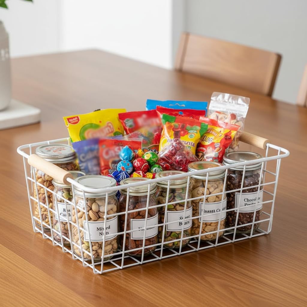 LeleCAT white wire baskets show durable, scratch‑resistant finish in use.