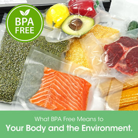 L'ELEF MISTICO quart-size vacuum bags keep cooked meals fresh.