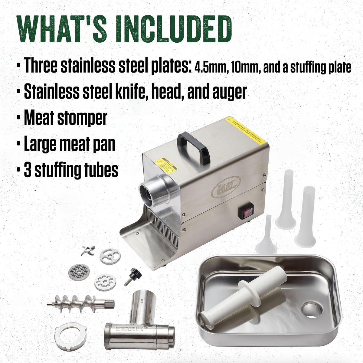 Accessories layout for LEM BigBite #8 with plates and assembly options