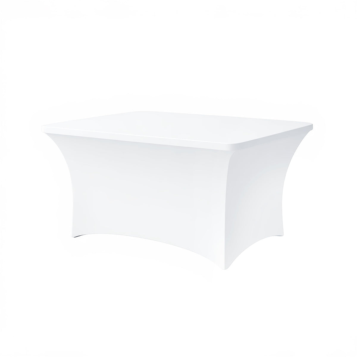 Lemict 4FT white tablecloth drapes neatly on a table for a polished dining look.