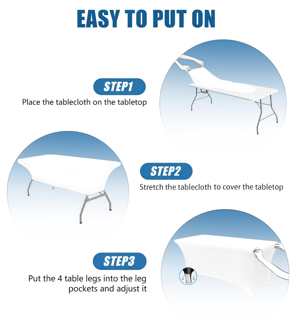 Lemict fitted cover demonstrates easy setup with leg pockets.