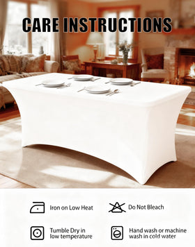 Lemict tablecloth is machine washable for repeated use.