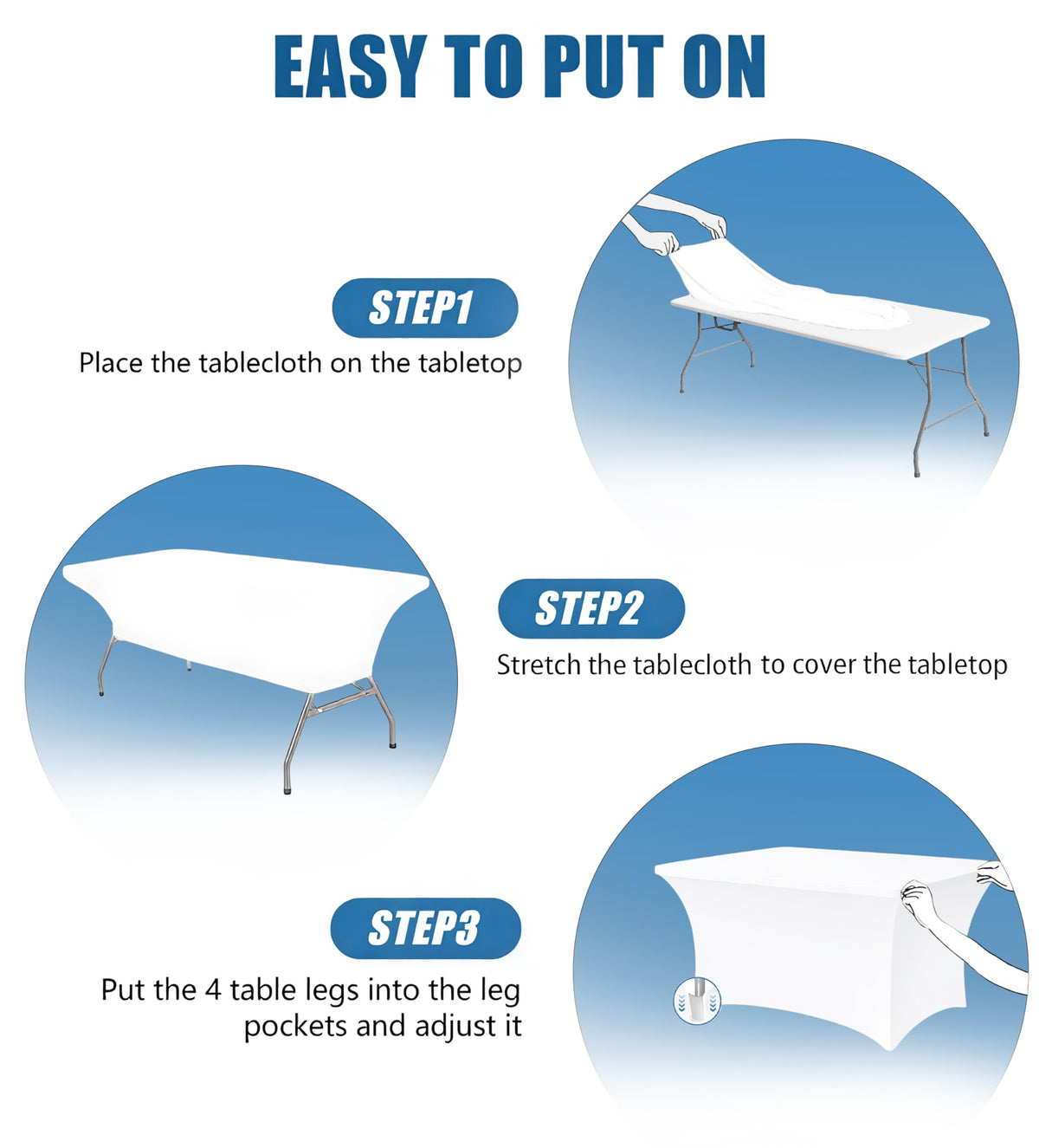 Lemict easy setup shows legs inserted for a snug, fitted tabletop.