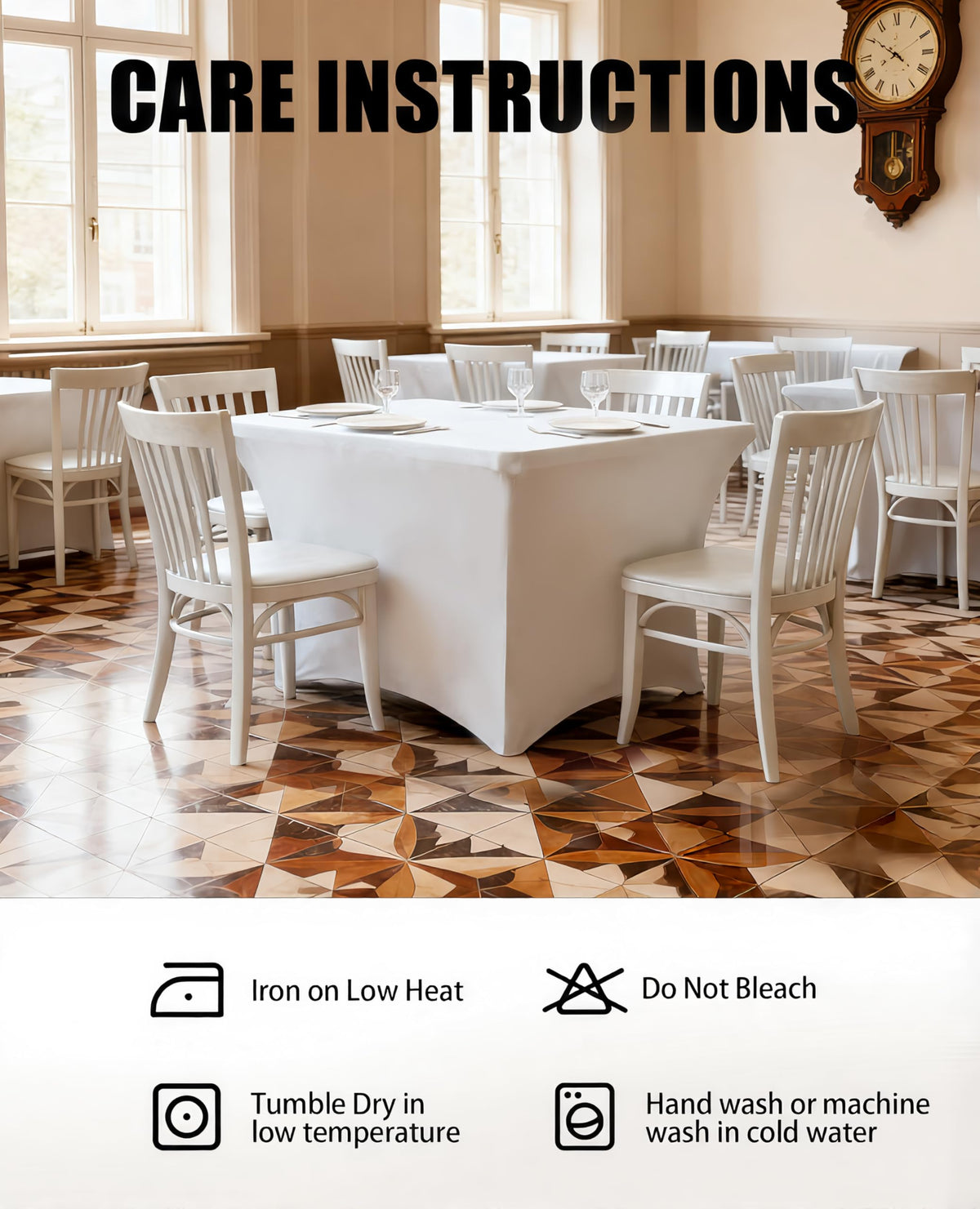 Lemict indoor outdoor use captures a wind-resistant cover for outdoor dining.