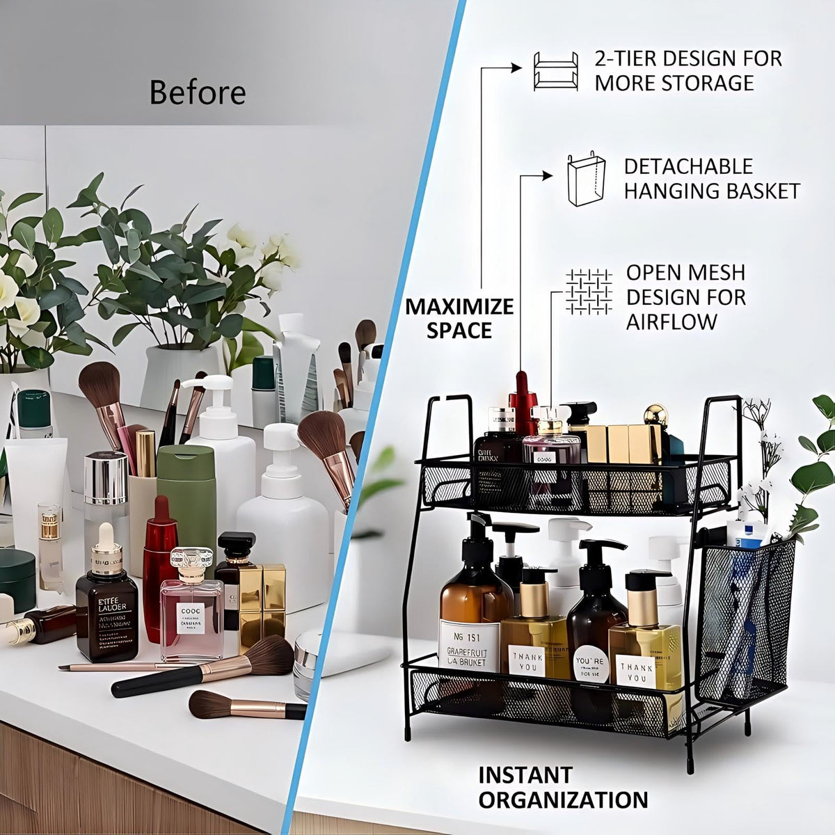 LEMIKKLE grid base stabilizes items to prevent tipping on any surface.
