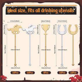 LemonRoad Derby stirrers in a cocktail glass add stylish, theme-appropriate flair.
