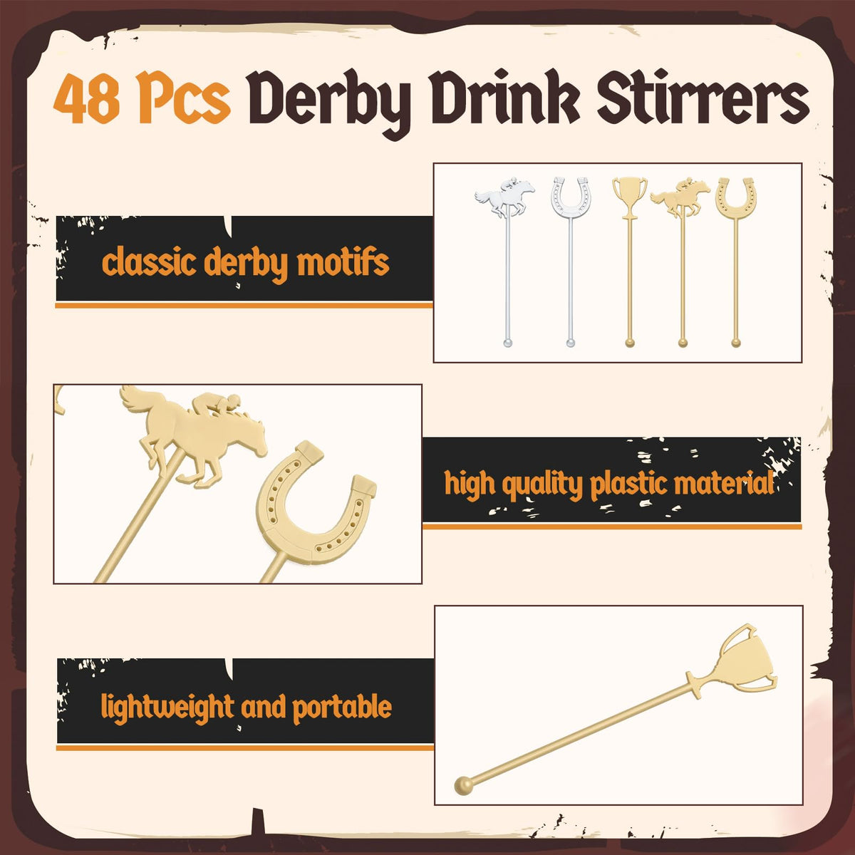 LemonRoad Derby stirrers come in a 24-piece pack for large events.