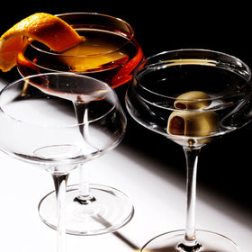LEMONSODA Classic Martini Glasses 6oz, gift-ready packaging for celebrations