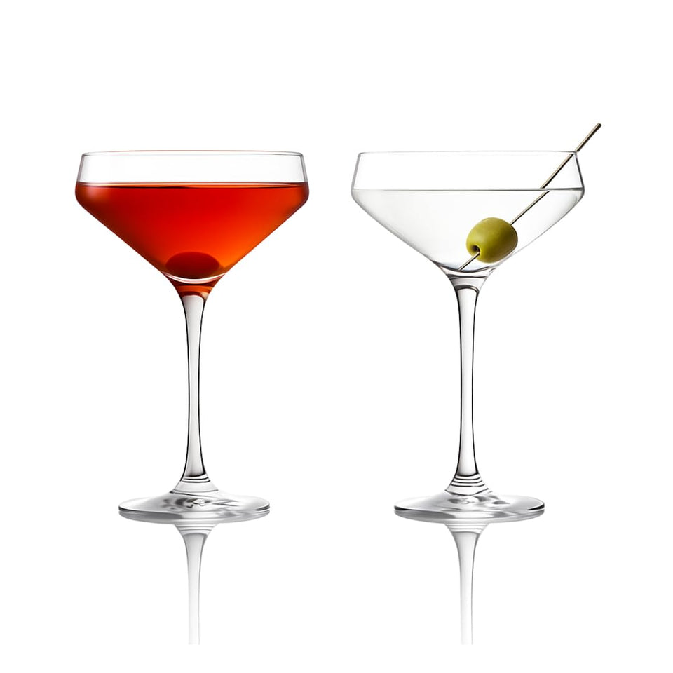 LEMONSODA Classic Martini Glasses 6oz top view for vintage-inspired service