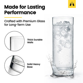 LEMONSODA modern sleek highball glass for stylish barware.