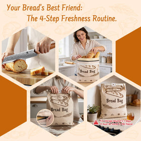 Lemoobolsa beeswax bags store bagels, muffins, or cheese with freshness.
