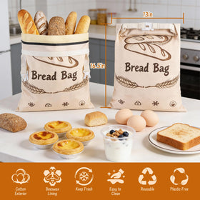 Lemoobolsa beeswax bread bags keep crusty loaves crisp and interior moist.